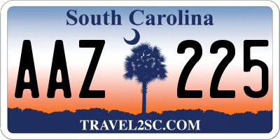 SC license plate AAZ225