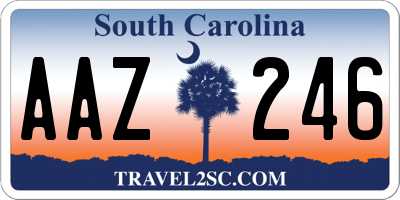 SC license plate AAZ246