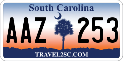 SC license plate AAZ253
