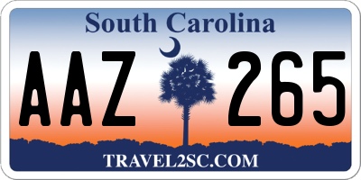 SC license plate AAZ265