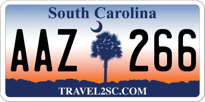 SC license plate AAZ266