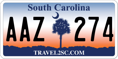 SC license plate AAZ274