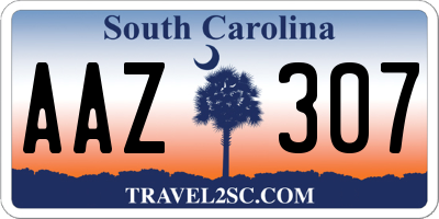 SC license plate AAZ307