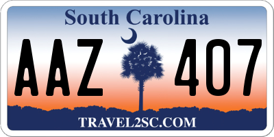 SC license plate AAZ407