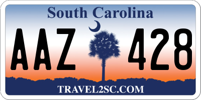 SC license plate AAZ428