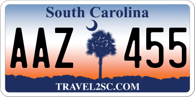 SC license plate AAZ455