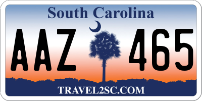 SC license plate AAZ465