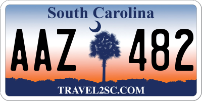 SC license plate AAZ482