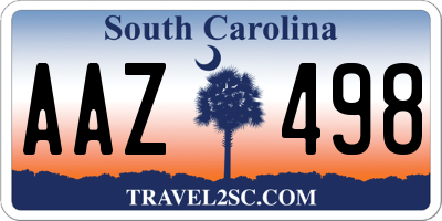 SC license plate AAZ498