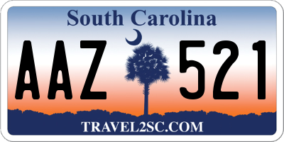 SC license plate AAZ521