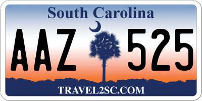 SC license plate AAZ525