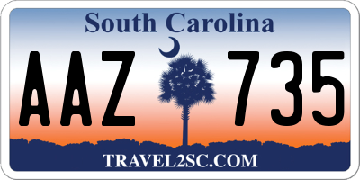 SC license plate AAZ735