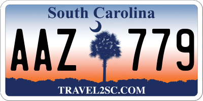 SC license plate AAZ779