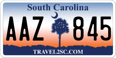 SC license plate AAZ845