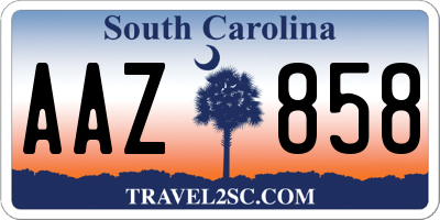 SC license plate AAZ858
