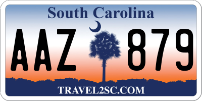 SC license plate AAZ879