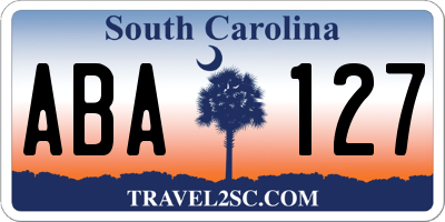 SC license plate ABA127