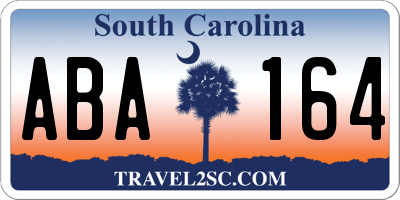 SC license plate ABA164