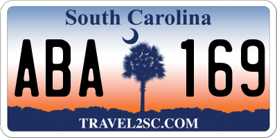 SC license plate ABA169