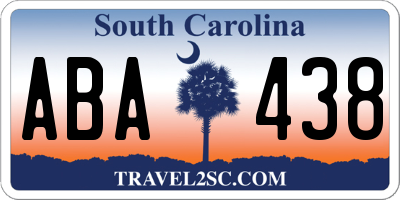 SC license plate ABA438