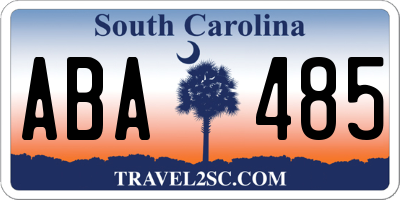 SC license plate ABA485