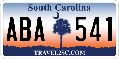 SC license plate ABA541