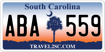 SC license plate ABA559