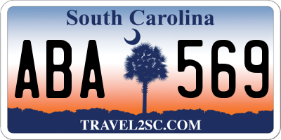 SC license plate ABA569