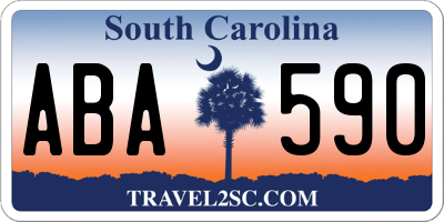 SC license plate ABA590