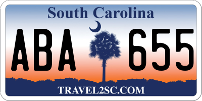 SC license plate ABA655