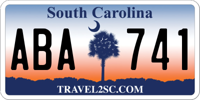 SC license plate ABA741