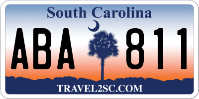SC license plate ABA811