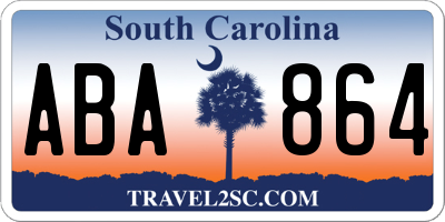 SC license plate ABA864