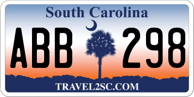 SC license plate ABB298