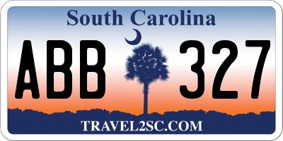 SC license plate ABB327