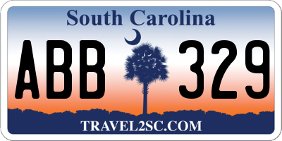 SC license plate ABB329