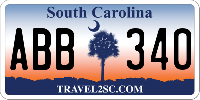 SC license plate ABB340