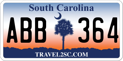 SC license plate ABB364