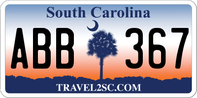 SC license plate ABB367