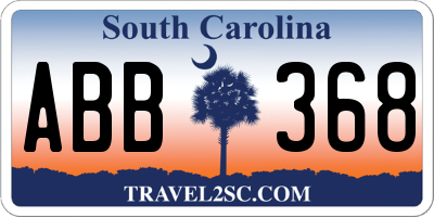 SC license plate ABB368