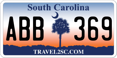 SC license plate ABB369