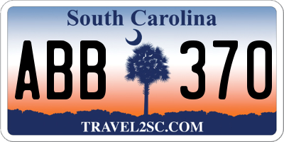 SC license plate ABB370