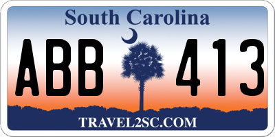 SC license plate ABB413
