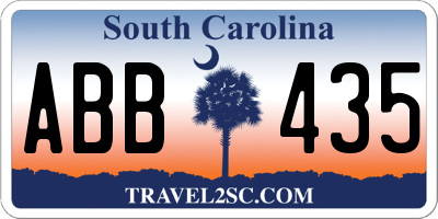 SC license plate ABB435