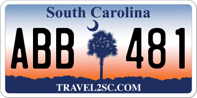 SC license plate ABB481
