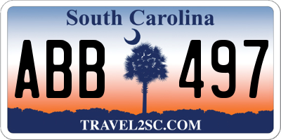 SC license plate ABB497