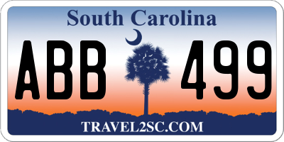 SC license plate ABB499
