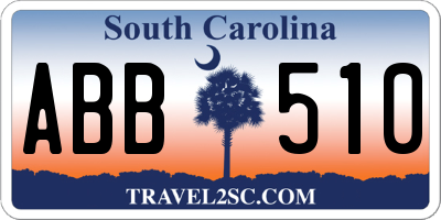 SC license plate ABB510