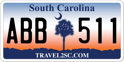SC license plate ABB511