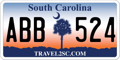 SC license plate ABB524